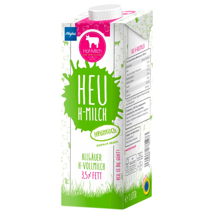 Allgäuer Hof-Milch Heu H-Milch 3,5% 1l